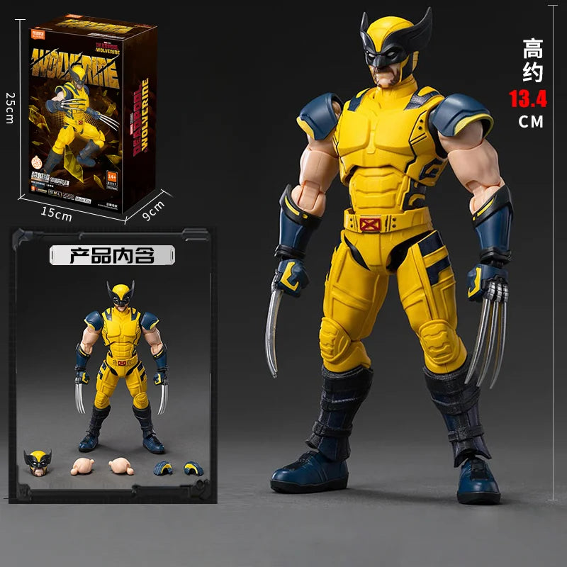 Original BLOKEES Deadpool & Wolverine X-Men Wolverine Wilson Boxed Collections Joint Mobility Action Figures Assembly Toys Gifts
