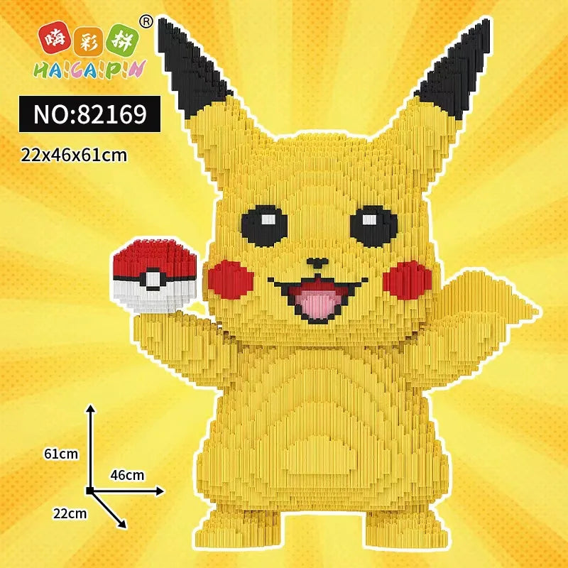 Pokemon Gengar Building Block Bulbasaur Charmander 3D Model Assembly Connection Mini Brick Figure Toys for Home Decora