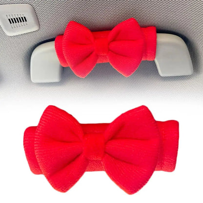 Bow Tie Car Handle Protector Cover Cute Car Roof Armrest Cover Car Roof Handle Protective Cover Butterfly Bow Roof Armrest Cover