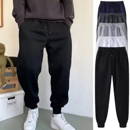Mens Jogging Sports Pants Autumn Winter Sweatpants Men Sports Gym Trousers Fashion Solid Color Casual Workout Long Pants