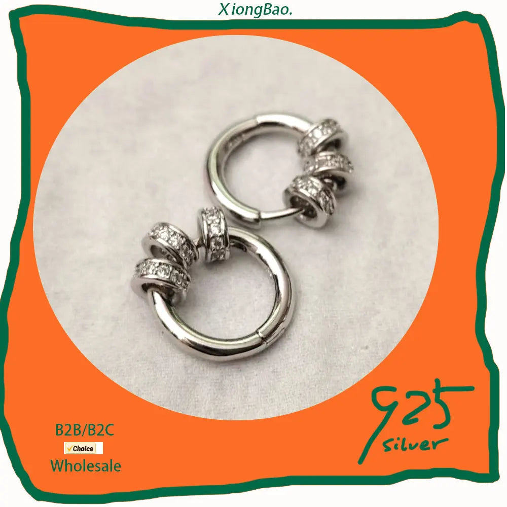 925 Sterling Silver Geometry Asymmetric Earring for Women Girl Simple Office Jewelry Gift Dropshipping