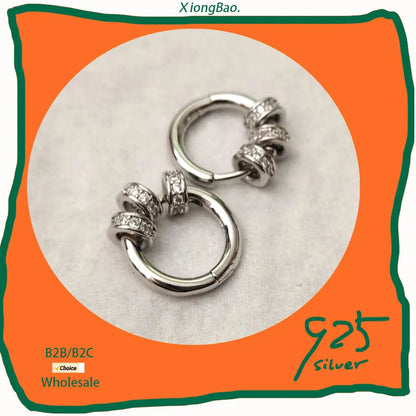 925 Sterling Silver Geometry Asymmetric Earring for Women Girl Simple Office Jewelry Gift Dropshipping