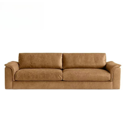 Modern Retro Industrial Style  Indoor Living Room Couch Oil Wax Genuine Leather Combination 1 2 3 Seater Modern Hotel Sala Sofa