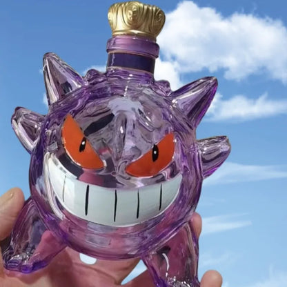 Empty Gengar Crown Royal Whiskey Glass Bottle Cup Portable Handheld Photography Prop Holiday Gift for Collectors