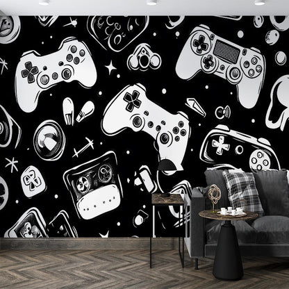 Milofi Custom 3D Wallpaper, Mural, Graffiti, Colorful Painting, Game Console Background Wall Decoration Painting