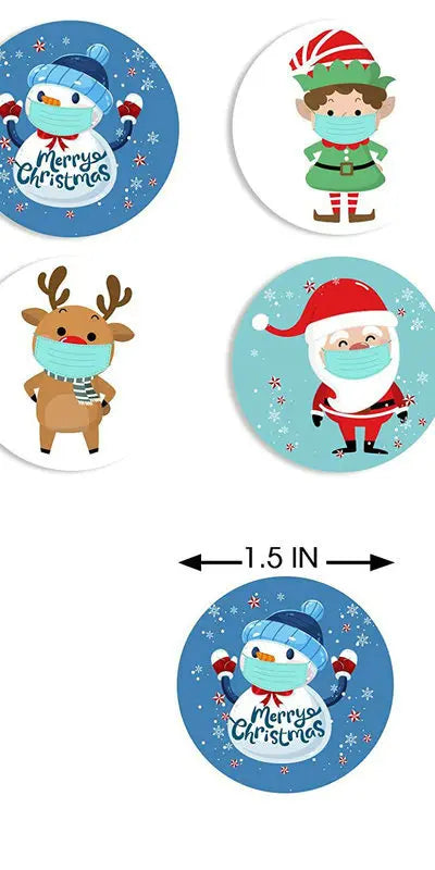 Christmas gift stickers decorative sealing sticker Merry Christmas Reward Self-adhesive labels  Day party