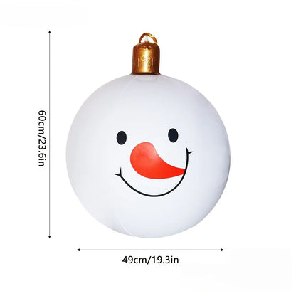 2025 Christmas Inflatable Giant Ball PVC Giant Big Large Balls Christmas Decorations for Winter Yard Lawn Indoor Front Door