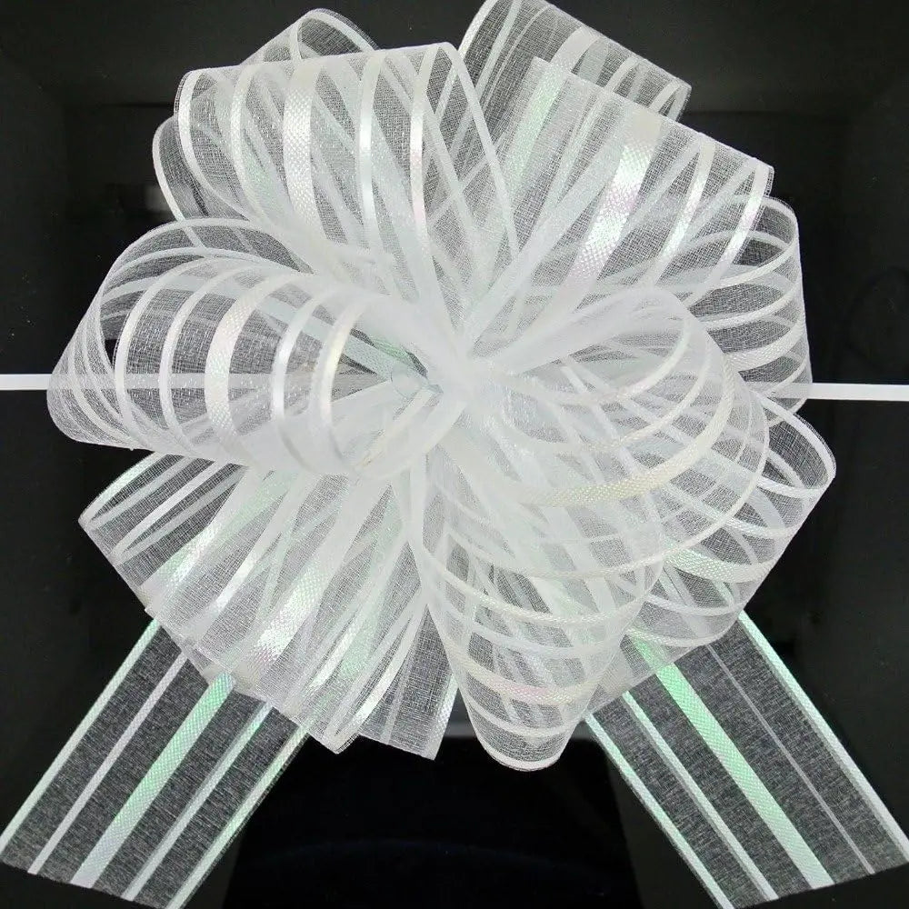 5 Pcs Organza Wedding Pull Bow Ribbons Flower Car Gifts Car Decor Wrap Packing Valentines Day Birthday Events Party