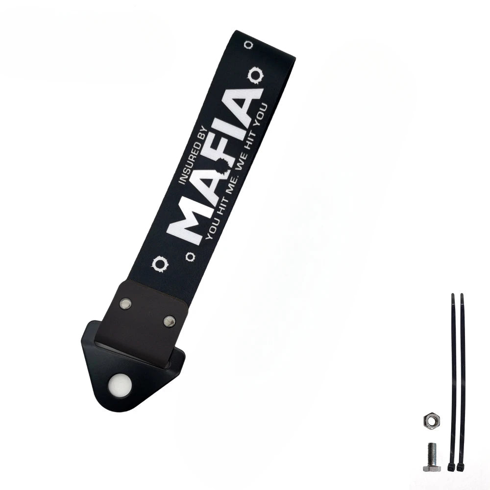 1PC New JDM Tow Strap Car Trailer Strap Tow Bar Nylon Car Tow Rope Hook Front Bumper Decorative Tow Hook Tuning shitbox