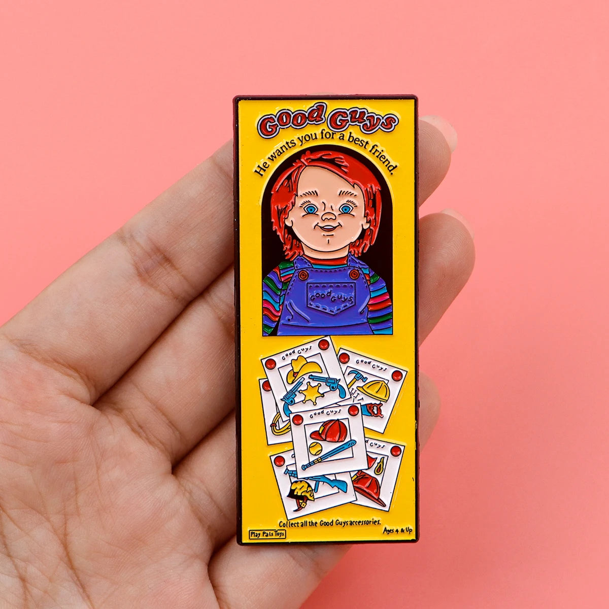 Good Guys Enamel Pin Horror Movie Badges on Backpack Brooches For Women Lapel Pin Halloween Jewelry Cosplay Accessories Gifts