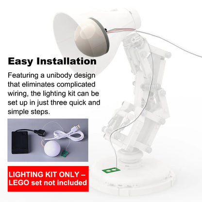 Lighting Kit For Lego 21357 Pixar Lamp - Touch Control 3 Colors & Dimmable LED USB Powered Light Set (Not Including Model Bricks