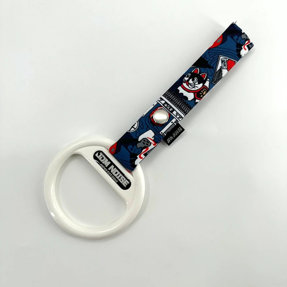 Japan Style Jdm Car Tsurikawa Lucky Cat Dragon Pattern Decorative Trailer Strap Universal Towing Accessory for Trailers