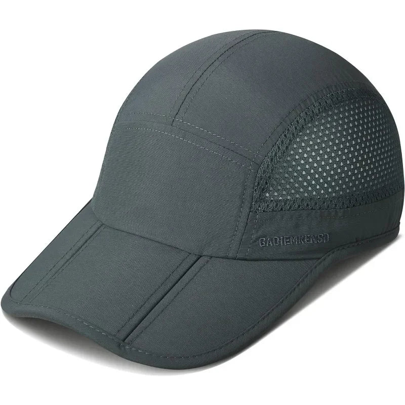 GADIEMKENSD Men Women Folding Climbing Peaked Cap Baseball Cap Outdoor Breathable Camping Hiking Quick Drying Trekking Sun Hat