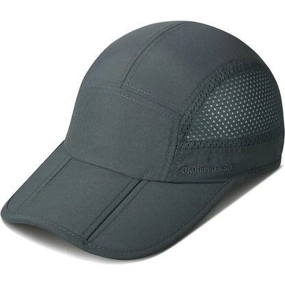 GADIEMKENSD Men Women Folding Climbing Peaked Cap Baseball Cap Outdoor Breathable Camping Hiking Quick Drying Trekking Sun Hat