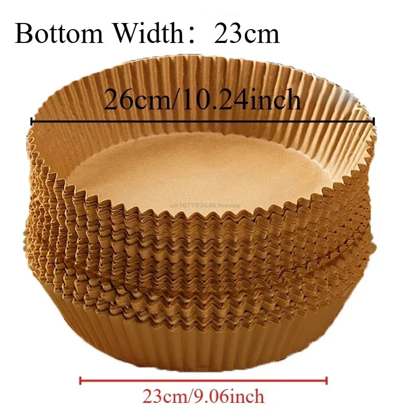 Extra Large Thickened Air Fryer Accessories Airfryer Baking Paper Disposable Paper Liner Non-Stick Parchment Oven Paper Kitchen