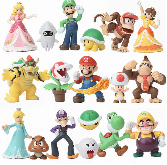 Super Mario Bros Anime Action Toy Figures Doll Model Colletion Toys For Children