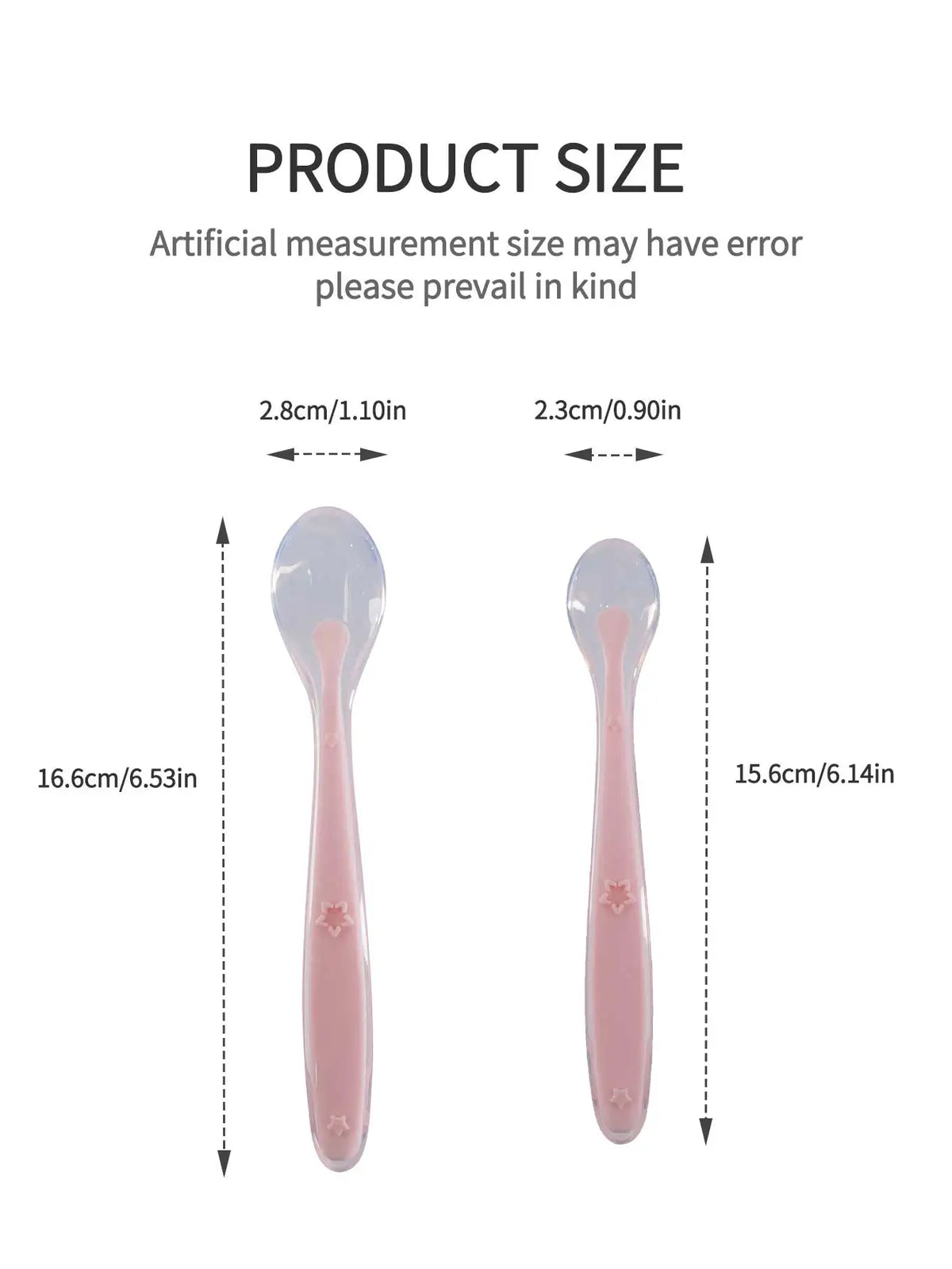9 Colors Baby Silicone Spoon Learning Spoon Star Pattern Large Small Spoon Set Soft Silicone Feeding Spoon Training Baby Reborn