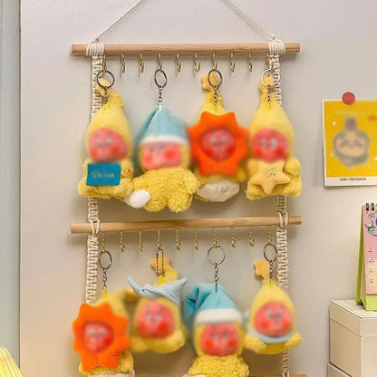 Doll Display Stand Wall Hanging with 30 Hooks Door Hanging Jewelry Holder Necklaces Display Doll Storage Rack