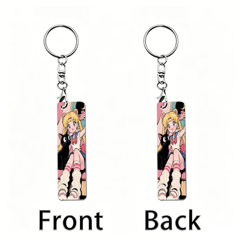 Sailor Moon Acrylic Keychain Backpack Anime Figures Two-dimensional Peripheral Keyring Pendant Decorative Ornament Keychains