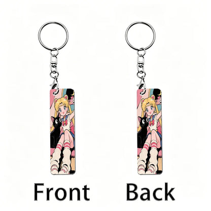 Sailor Moon Acrylic Keychain Backpack Anime Figures Two-dimensional Peripheral Keyring Pendant Decorative Ornament Keychains