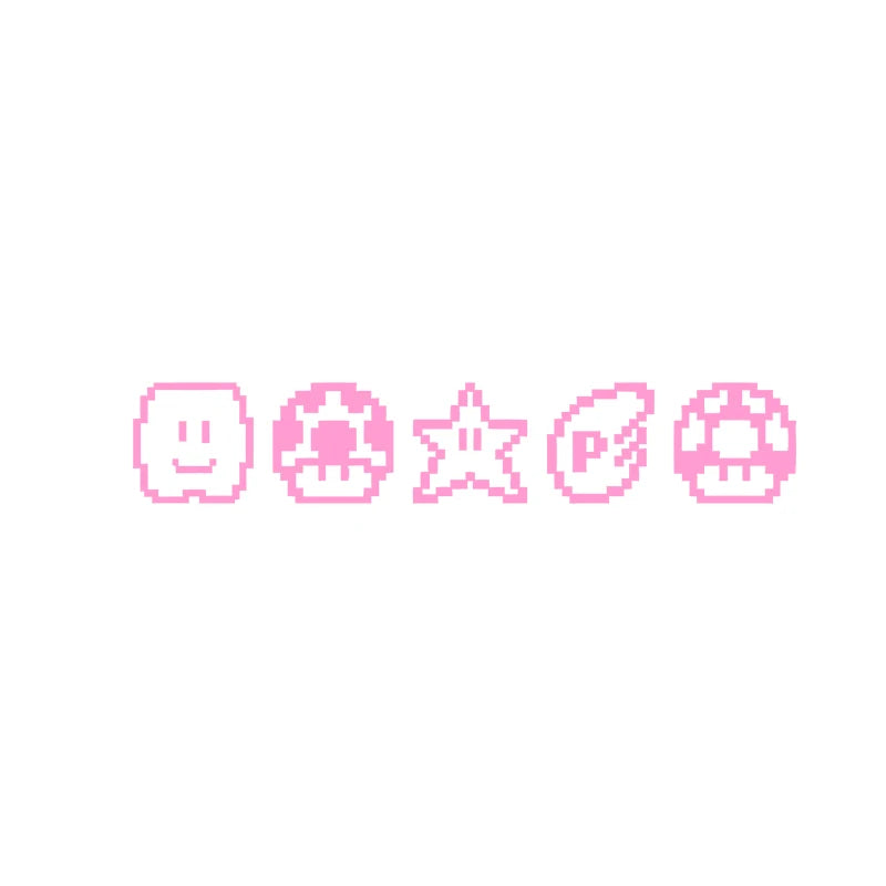 Diverting Cartoon Pixel Sticker for Car Window Anime Notebook Sticker Decoration External Accessories Waterproof PVC Vinyl Decal