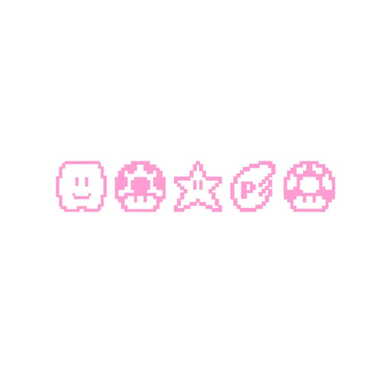 Diverting Cartoon Pixel Sticker for Car Window Anime Notebook Sticker Decoration External Accessories Waterproof PVC Vinyl Decal