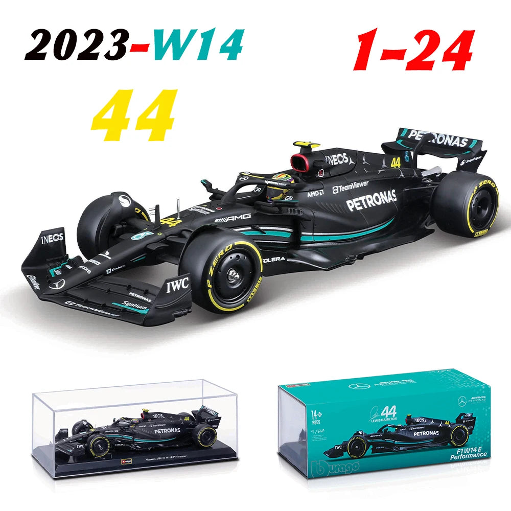 Bburago 1:24 2022~2025 F1 serie various style Mercedes-AMG W15 #44Hamilton #63George  Alloy Car Model Ferrari Red Bull McLaren