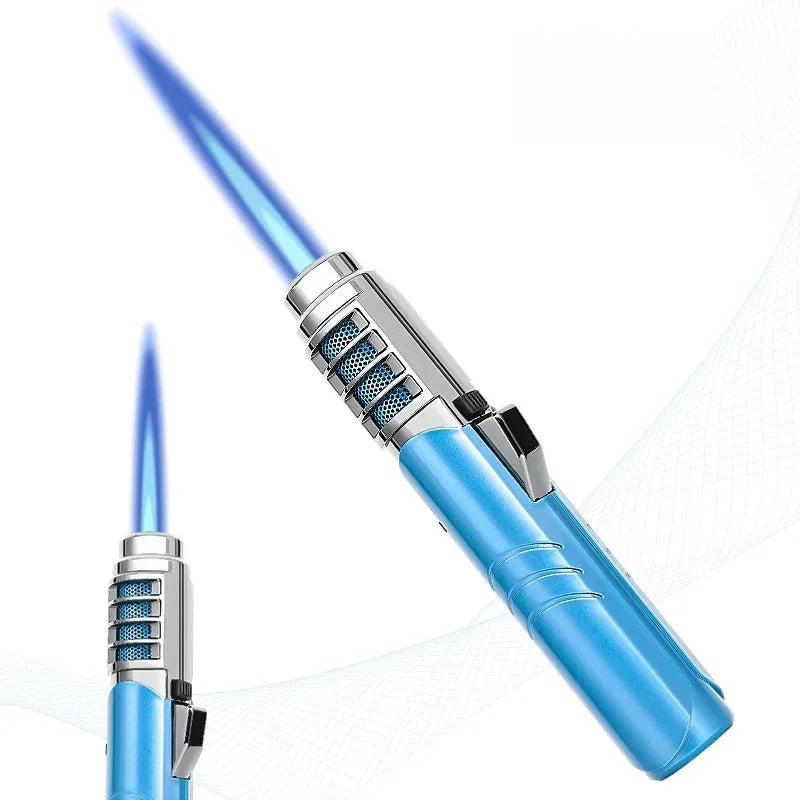 2025 new version 1800 ° spray gun gas lighter metal outdoor windproof blue strong flame spray gun jet lighter welding tool