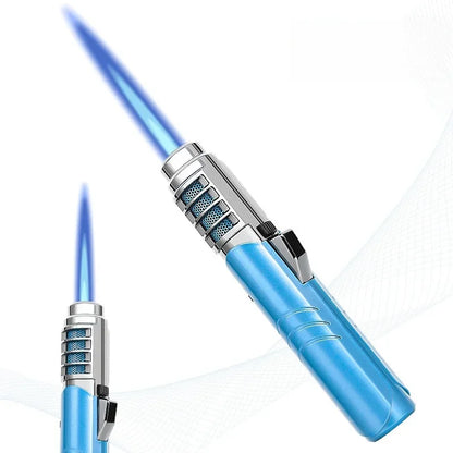 2025 new version 1800 ° spray gun gas lighter metal outdoor windproof blue strong flame spray gun jet lighter welding tool