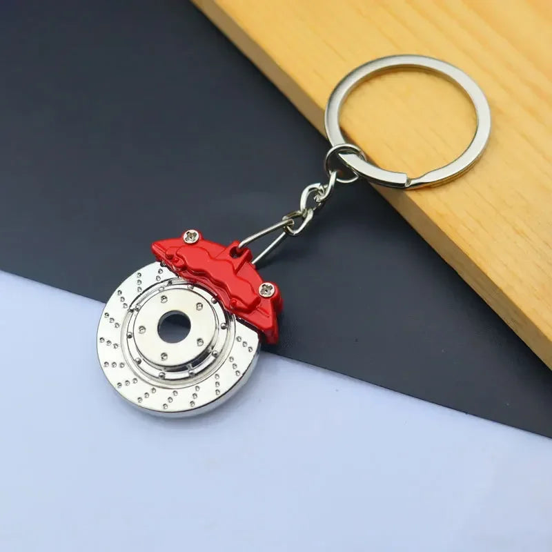 Metal Mini Car Auto Creative Wheel Keychain Parts Auto Enthusiast  Accessories KeyKeyring Ring Chain for Men Woman Lover Gift