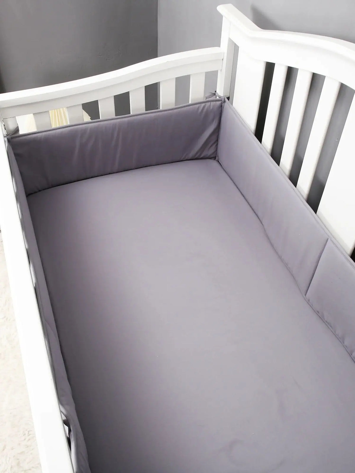 Crib Rail Cover Set and Baby Crib Liner  Baby Bumperless Crib Cot Protector Infant Bebe Bedding Set