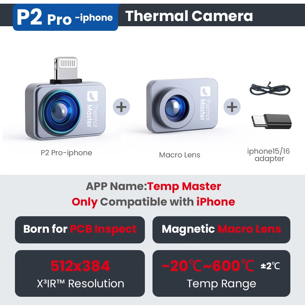 1112℉  P2 Car Diagnostics Thermal Camera Machine Repair Inspection HVAC Home Inspection Water Leakage Check