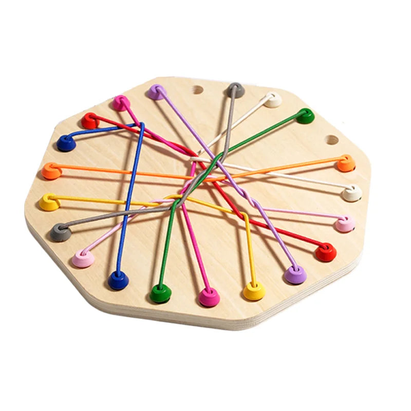 Kid Rope Knots Sensory Social Board Game Logical Thinking Challenge  Colore Twisted Connected Line Brain Strategy Fun Table Game