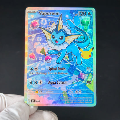 PKM 30th Anniversary Cards Eevee Series Sylveon Glaceon Umbreon Espeon Flareon Colorful Holo Foil Card DIY TCG Advanced Card