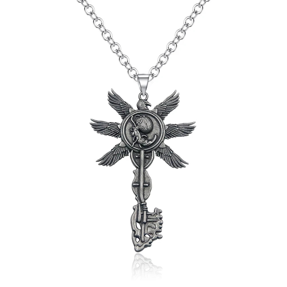 Residents Evils 8 Village Key Chains Vintage Six-Winged Unborn Key Pendant Keychain for Women Men Keyring Jewelry