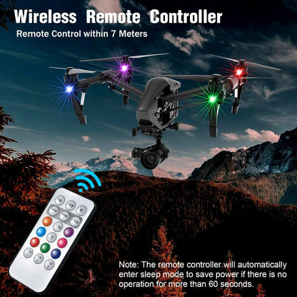 Wireless LED Strobe Lights with Remote Control, 8 Colors Rechargeable Anti-Collision LED Warning Lights for Car Motorcycle Bike