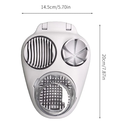 1PC-Egg Slicer, Cracker, Fancy Egg Cutter, 3-in-1 Egg Cutting Tool