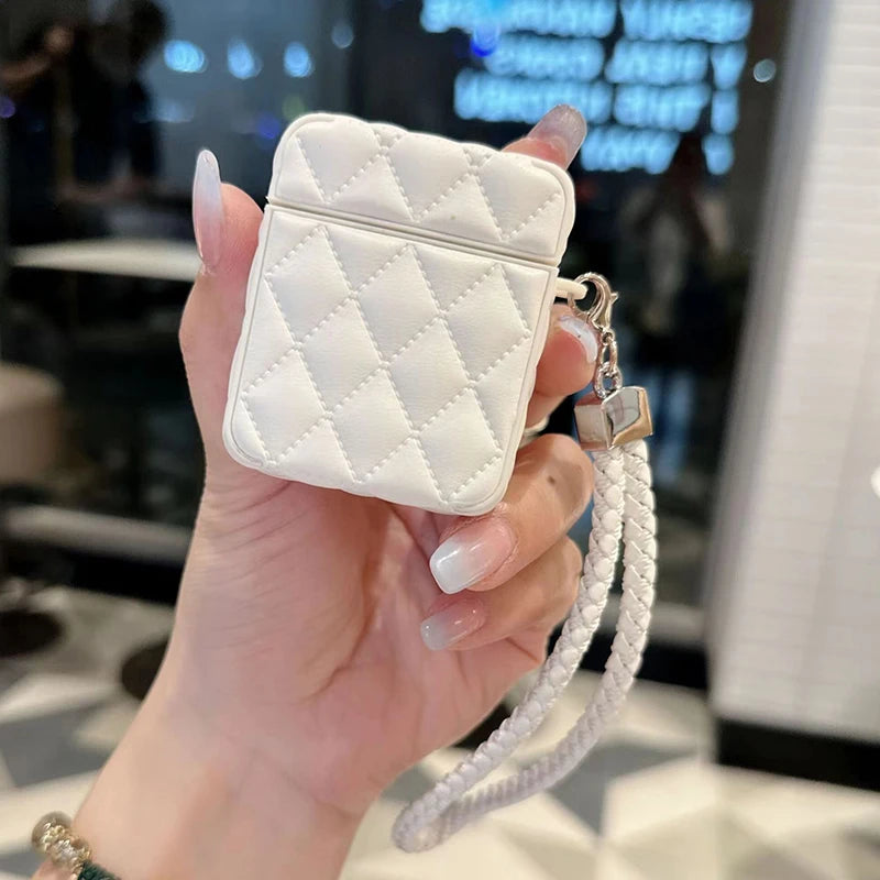 Fashionable High-End Leather PU Earphone Cover For AirPods 4 For AirPods Pro 2nd Cases For AirPods 3 2 1 Anti-lost Headphone Bag