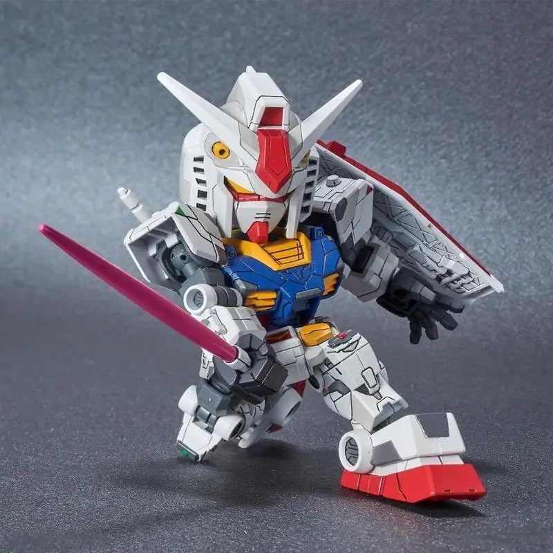 SDCS RX-78F00 Yokohama Series Q-Version Posable Snap-fit Model Kit Mobile Humanoid Robot Assembly Action Figure Collect Gifts