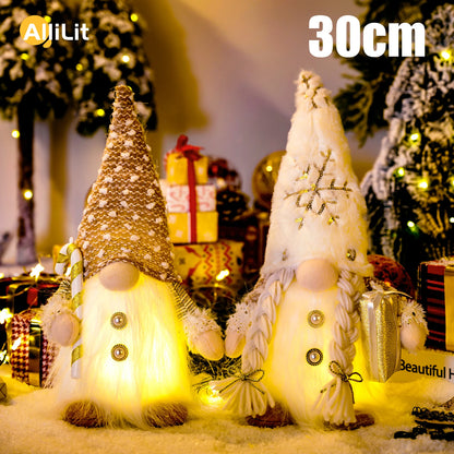 Glowing Gnome Christmas Faceless Doll 30cm Tree Decorations 2026 Night Light Xmas Gift Navidad 2027 New Year Home Decor