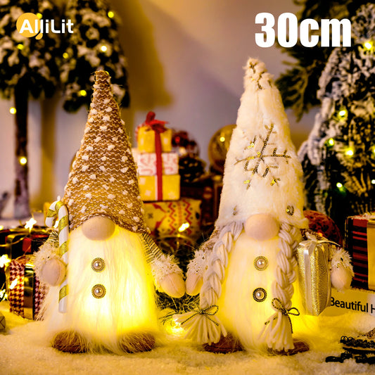 Glowing Gnome Christmas Faceless Doll 30cm Tree Decorations 2026 Night Light Xmas Gift Navidad 2027 New Year Home Decor