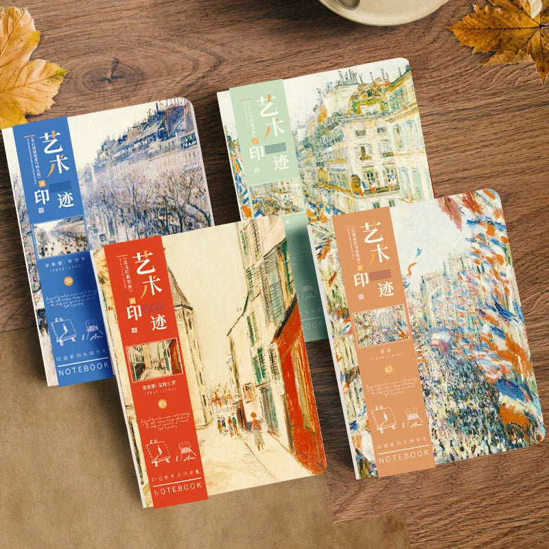 A5 Notebook Ukiyoe & Famous Painting Series Cover,80sheets/Book Writing Diary Recording Life Office Study Note Supplies CS-058