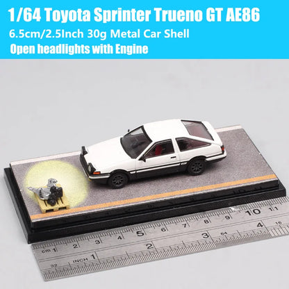 HJ64 1:64 Scale Toyota Sprinter Trueno GT APEX AE86 JDM Corolla Levin Car Model Diecasts & Toy Vehicles Hobby Japan Inital D