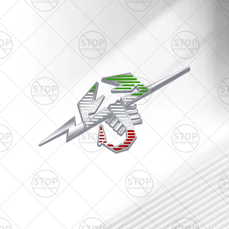 Car Sticker Lightning Scorpion Logo 3D Decal Grille Body Side Badge Rear Trunk Emblem For 500 595 Abarth Punto 695 124 Spider