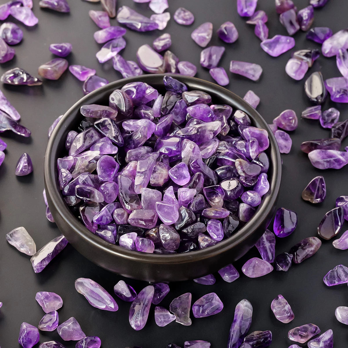 100g Natural Dreamy Amethyst Crushed Stones Brazilian Amethyst Cleansing Stones Mini Landscape Fish Tank Home Office Decoration