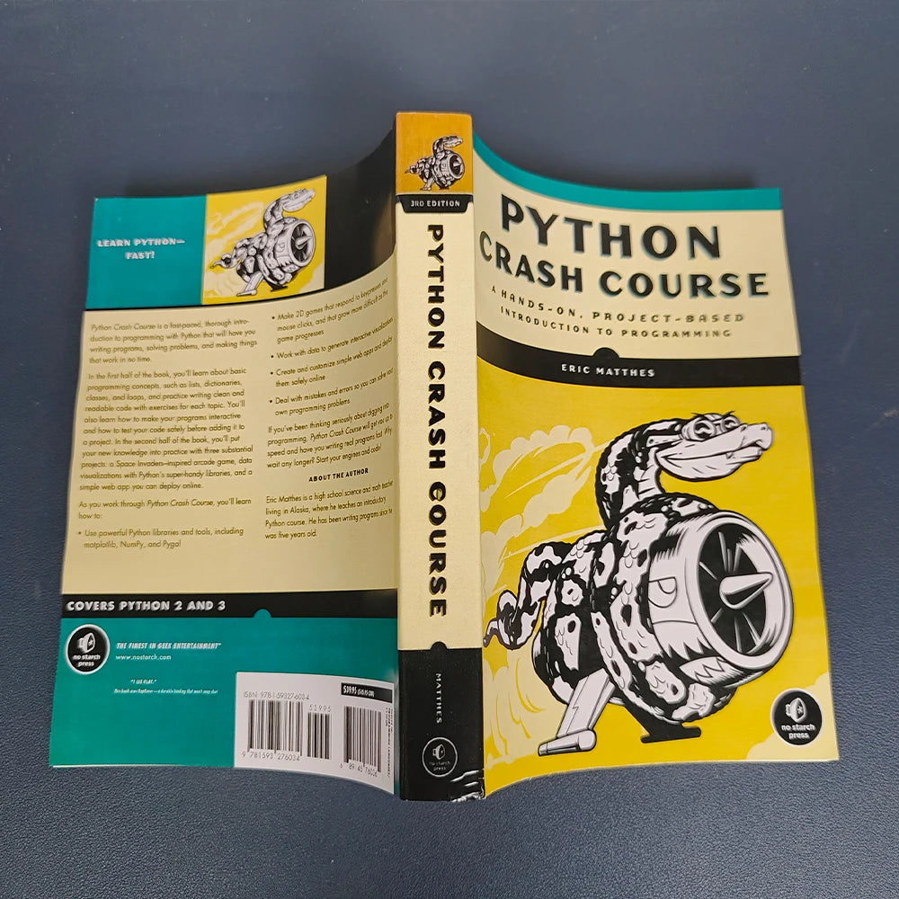 1 book Python Crash Course A Hands-On, Project-Based Introduction to Programming Paperback English book