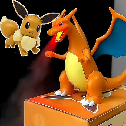 PokéMon Charmander Eevee Articulated Action Figures Model Kit Portable Humidifier Electric Model Spray Play Collectible Toy Gift