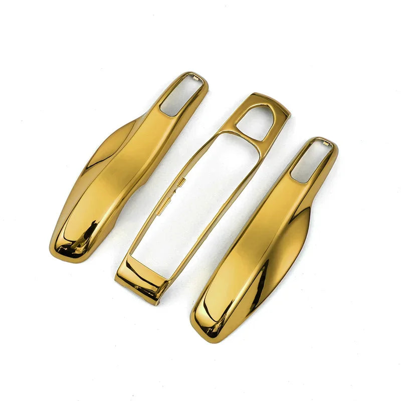 Car Smart Remote Key Case Fob Covers Set Shell For Porsche Panamera Spyder Carrera Macan Boxster Cayman Cayenne 911 970 981 991