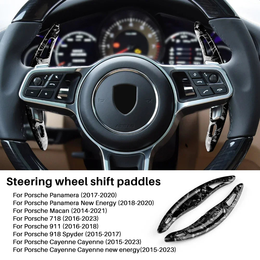 Car Steering Wheel Paddle Shifter Cover ABS for Porsche Panamera Macan Cayenne 718 911 Trim Accessories
