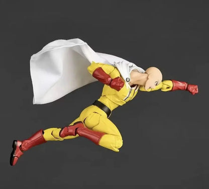 Hot One Punch Man Saitama Amazing Yamaguchi Revoltech Saitama In Stock Anime Action Collection Figures Model Toys Gifts